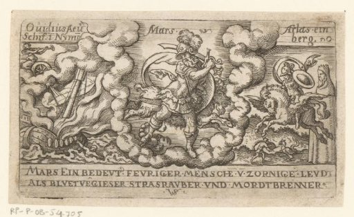 Mars with a Ram and Scorpio (signs of the zodiac)