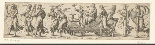 Triumphal procession with musical mythological figures