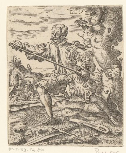 Landsknecht with a Stick by a Tree