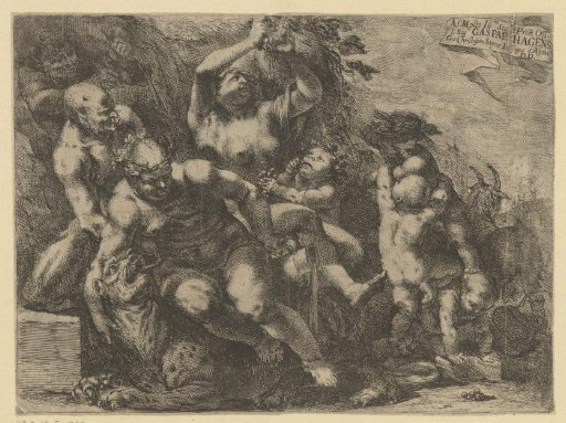 Bacchus with his retinue and a leopard