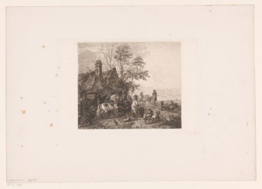 Company with Horses at a Smithy