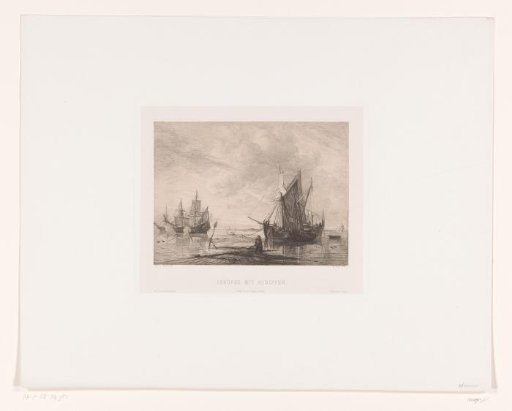 Beach with Sailing Ships