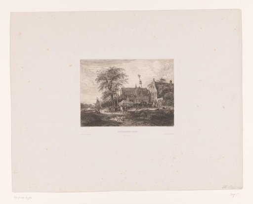 Travellers with a Maypole in Front of an Inn