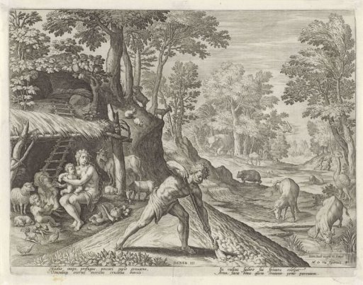 Adam and Eve at Work Outside Paradise