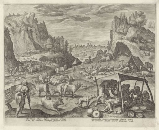 Jabal and his family rest with the livestock