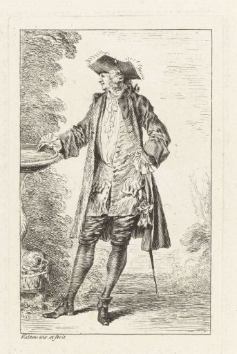 Standing Man by a Basin Dressed in the French Fashion of ca. 1710