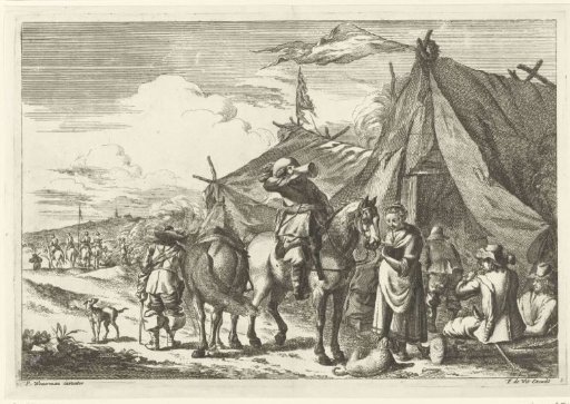 Riders Resting at Tents