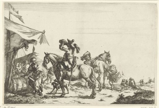 Riders Resting at a Tent