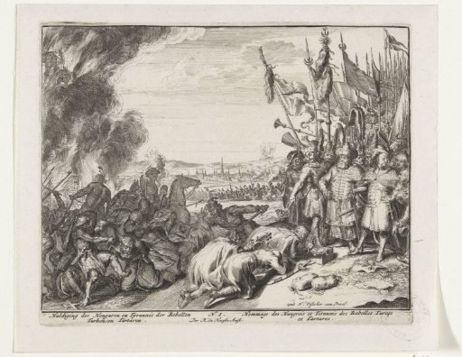 Kneeling Figures before a Group of Turks and Tatars