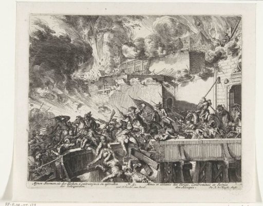 Fights between Turkish Besiegers and Habsburgs on a Bridge near a City Gate of Vienna