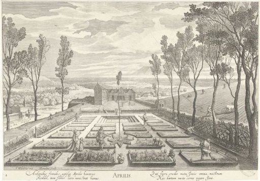 April, with a Company in a Garden