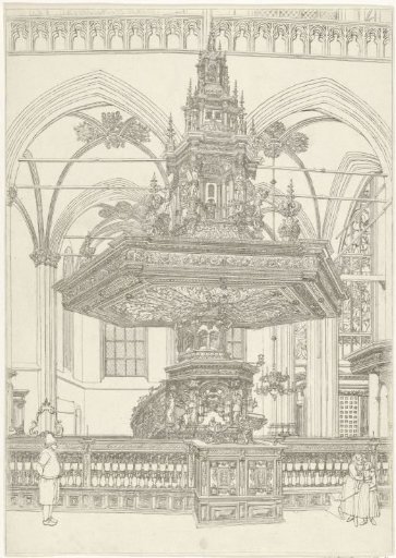 Pulpit in the New Church in Amsterdam