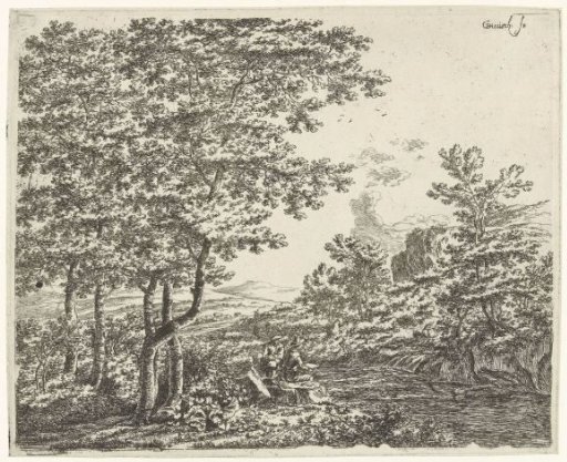 Landscape with a draftsman