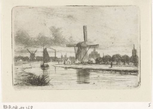 River Landscape with Mills