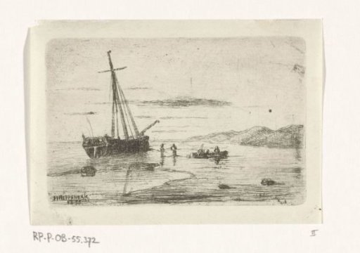 Ship off the coast