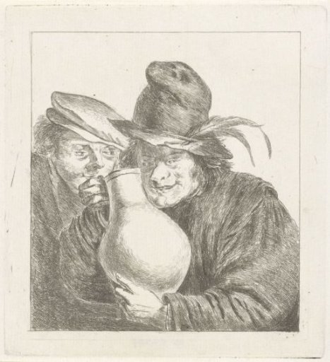 Two Peasants with a Jug