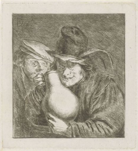 Two Peasants with a Jug