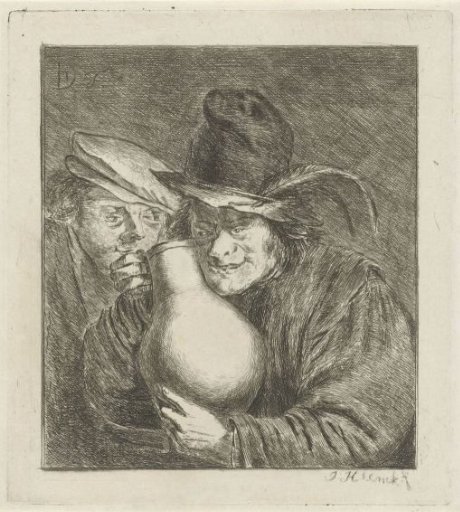 Two Peasants with a Jug