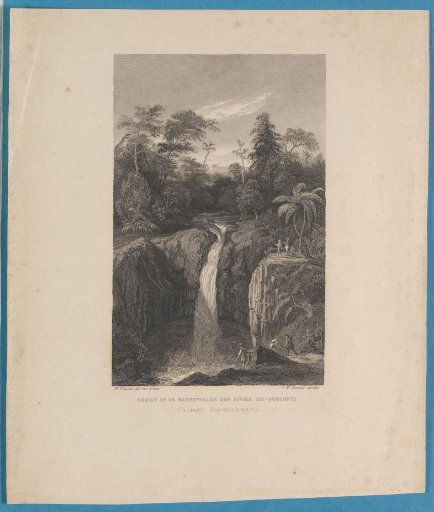 View of a waterfall in Preanger on Java