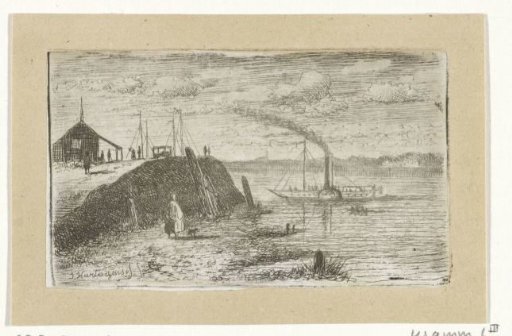 River view with a steamboat
