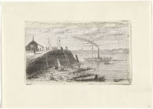 River view with a steamboat