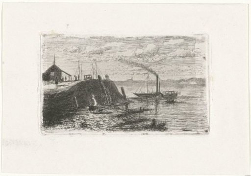 River view with a steamboat