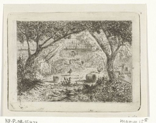 Farmyard with chickens