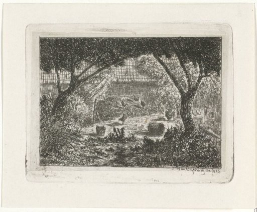 Farmyard with chickens