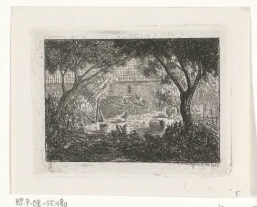 Farmyard with chickens