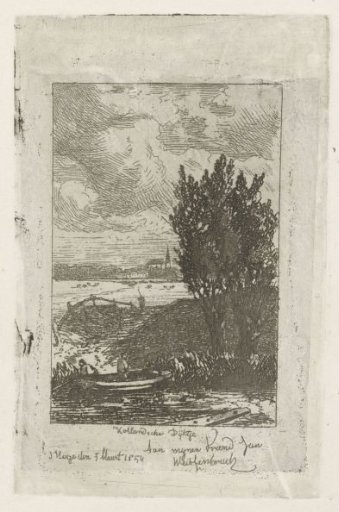 Pastoral landscape with a ditch