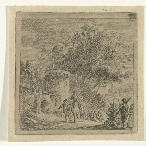 Soldiers at a gate