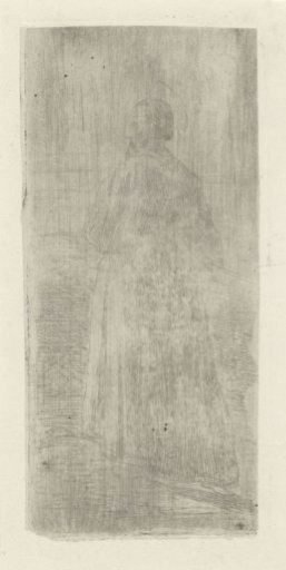 Saint seen from the back