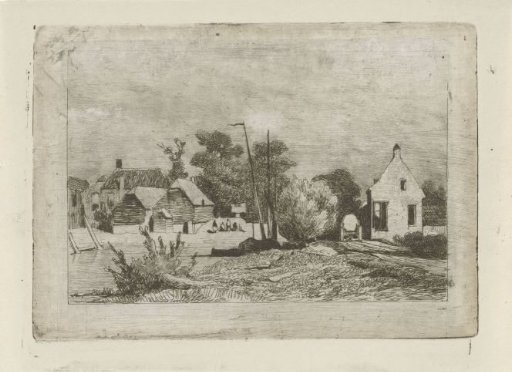 View of houses and a boat