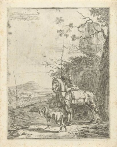 Young Man with a Horse and a Dog