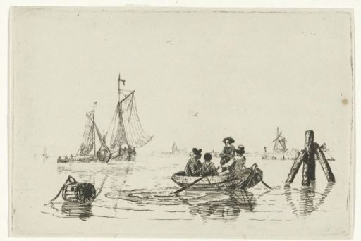 Four men in a skiff