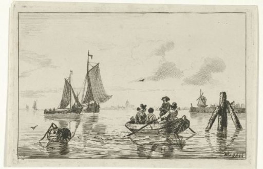 Four men in a skiff