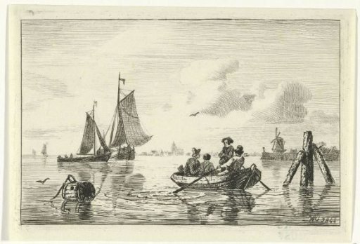 Four men in a skiff