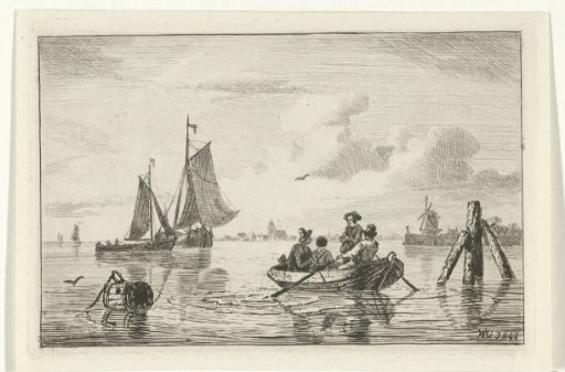 Four men in a skiff