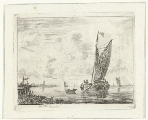 Sailing ship on inland waters