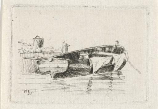 Moored rowboat