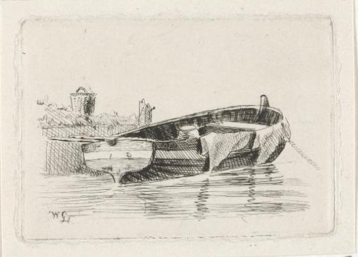 Moored rowboat