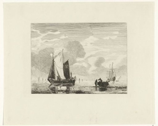 Seascape with sailing ships