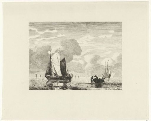 Seascape with sailing ships