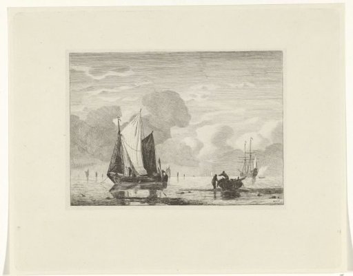 Seascape with sailing ships