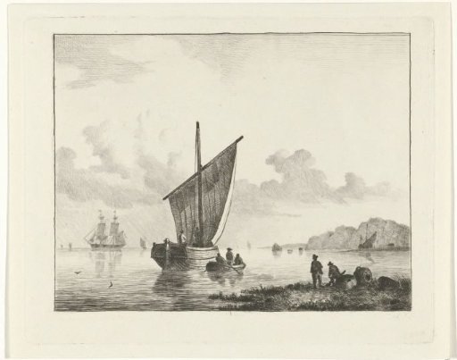 Sailing ship on the coast