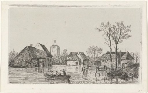 Flooding at Beesd, 1855