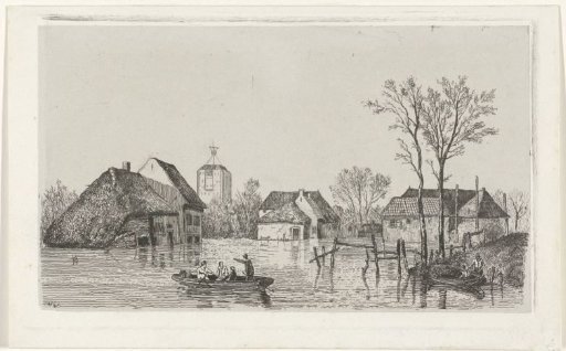Flooding at Beesd, 1855