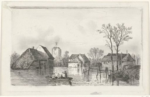 Flooding at Beesd, 1855