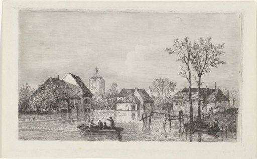 Flooding at Beesd, 1855