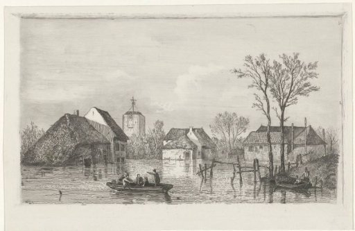Flooding at Beesd, 1855